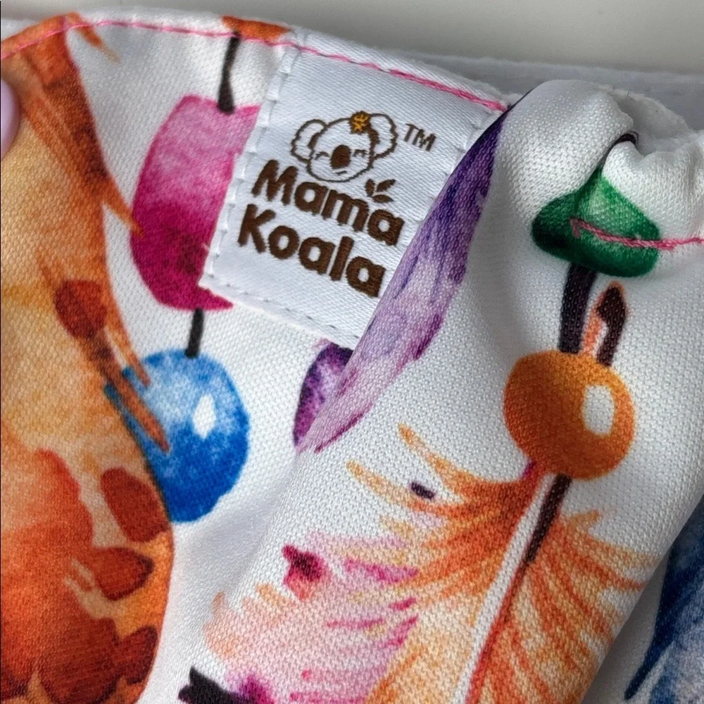 NEW Mama Kuala Feather Print Diaper Cover with MK Insert